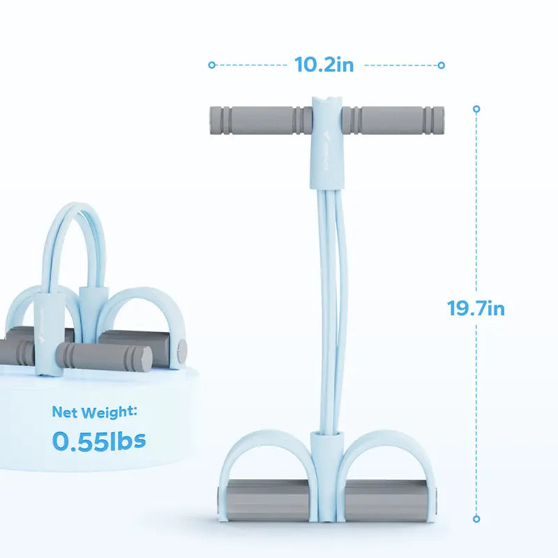 Multifunction Pedal Resistance Band with Handles, Elastic Pull Rope for Full Body Home Workout, Yoga, Sit-Up, Core & Strength Training