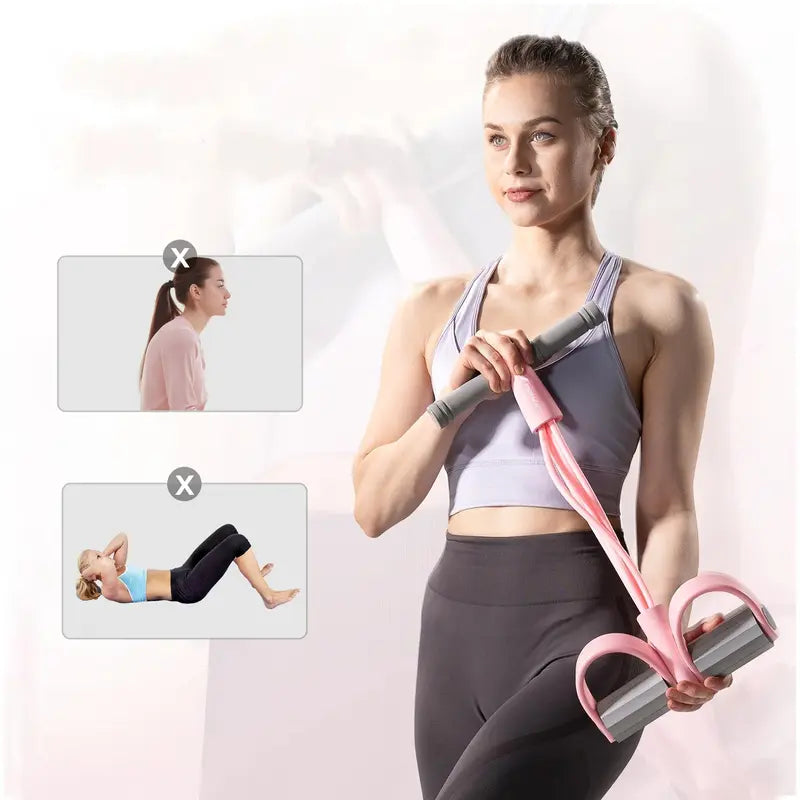 Multifunction Pedal Resistance Band with Handles, Elastic Pull Rope for Full Body Home Workout, Yoga, Sit-Up, Core & Strength Training